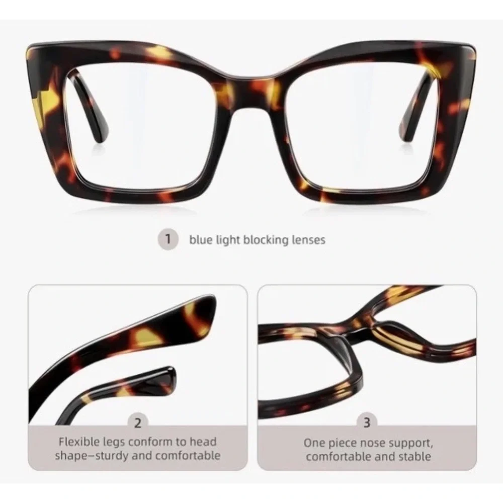 Oversize Big Tortoise Women Reading Glasses Large Square Readers New Model 2.5